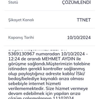 Türk Telekom'un Yetersiz Hizmeti Ve Müşteri Temsilcisi Sorunu