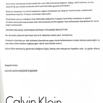 Calvin Klein Sütyen İlk Yıkamada Deforme Oldu