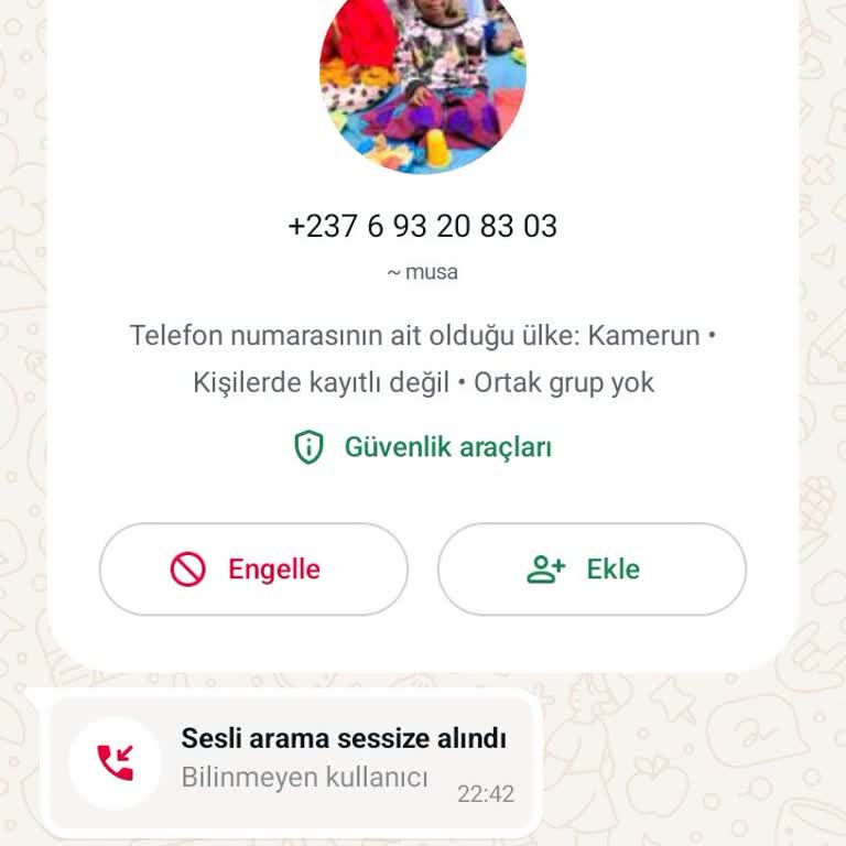 Bilinmeyen Numara İle Gelen Rahatsız Edici Arama Ve Güvenlik Endişesi