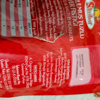 Simbat Kuruyemiş Kuruyemiş Paketinden Tuzlanmış İp Şoku