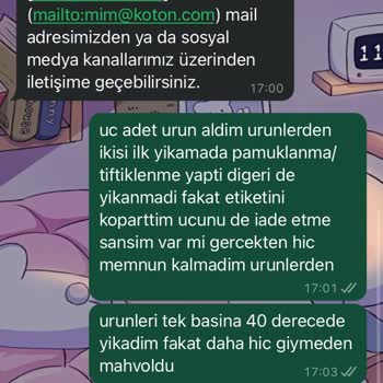 Kalitesiz Ürün Ve İlgisiz Müşteri Hizmetleri