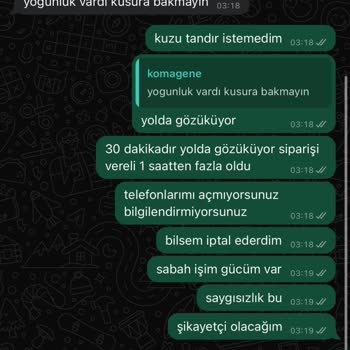 Gece Yarısı Çiğköfte Kabusu: Sipariş Gecikmesi Ve Kaba Tavırlar