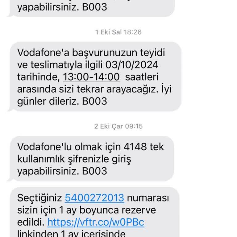 Vodafone'dan Numara Rezervasyonu Kabusu