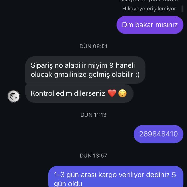 Siparişim 6 Gündür Kargoya Verilmedi Ve İlgisizlikle Karşılaşıyorum