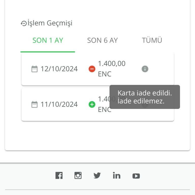 İptal Edilen Biletin Ücreti Kartıma Yansımadı