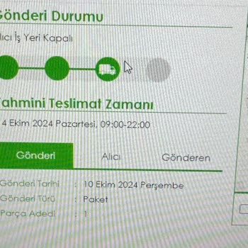Kargo Teslimatında Yaşanan Sürekli Gecikme Ve Yanıltıcı Bilgilendirme