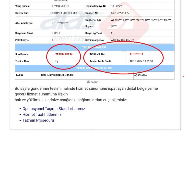 Yanlış Teslimat Ve Kayıp Kargo Sorunu