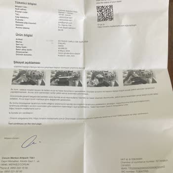 Philips Şarjlı Süpürgede İade Veya Değişim Talebi