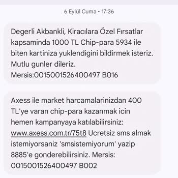 Akbank'ın Chip Para Taahhütlerini Yerine Getirmemesi