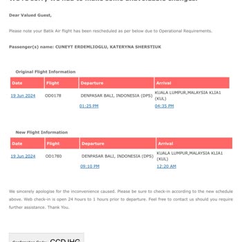 MyTrip Flugticket gekauft, Abflugzeit geändert und keine Unterstützung erhalten