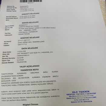 Vestel TV Kumandası Garanti Sorunu Ve Yanıltıcı Servis Deneyimi