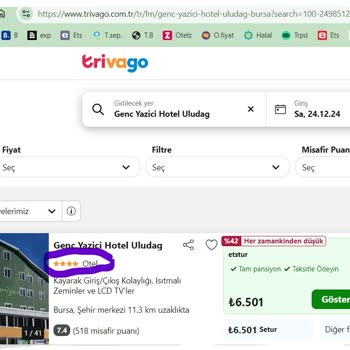Yanıltıcı Otel Bilgileriyle Güven Sarsan Platform: Trivago