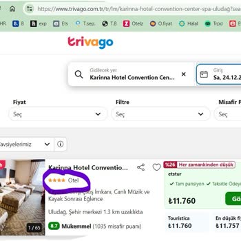 Yanıltıcı Otel Bilgileriyle Güven Sarsan Platform: Trivago