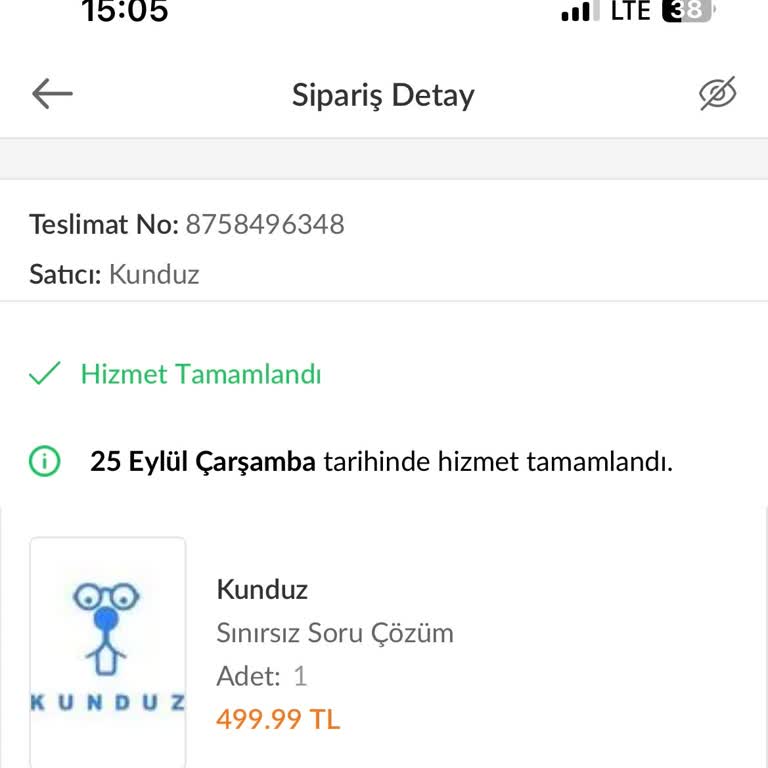 Kullanılmayan Hizmetin İadesi Gerçekleşmedi