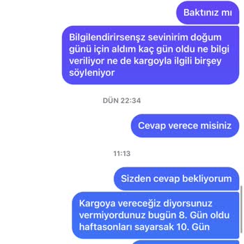 Siparişimin Gönderilmemesi Ve İletişim Eksikliği