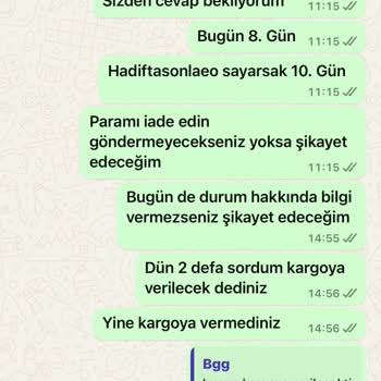 Siparişimin Gönderilmemesi Ve İletişim Eksikliği