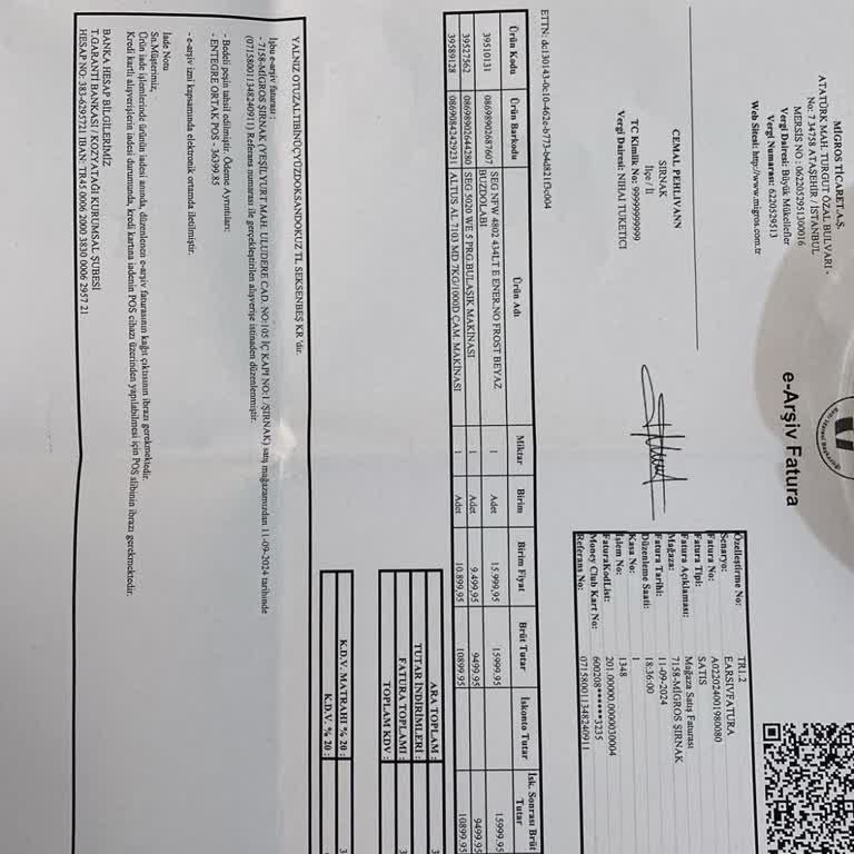 Migros'tan Aldığım Buzdolabında Hasar Sorunu