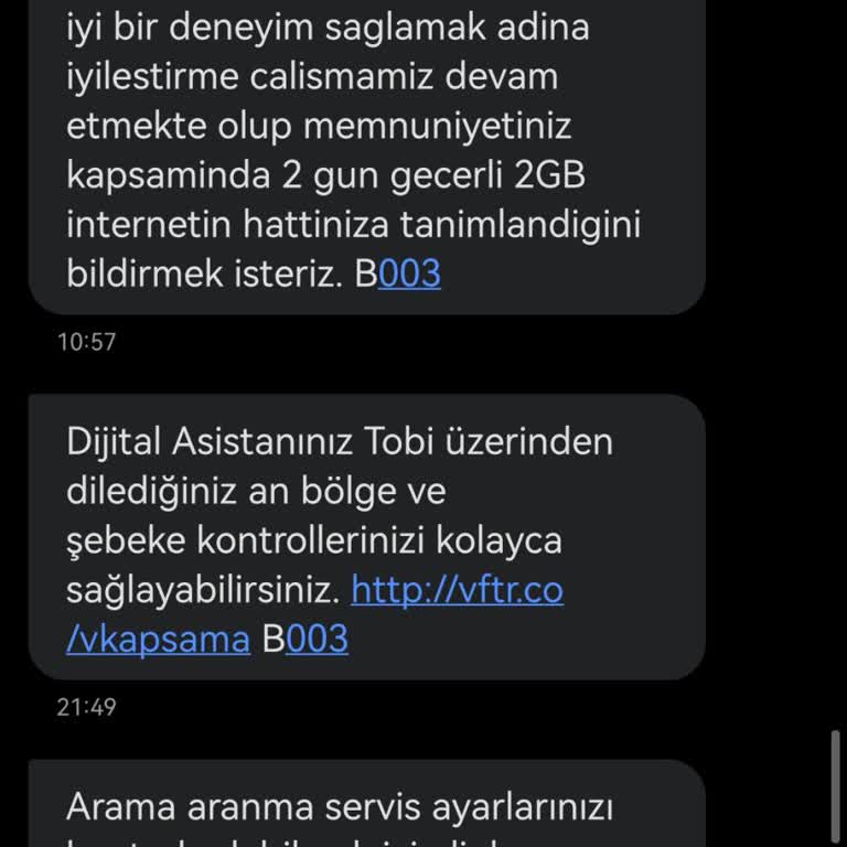 Vodafone Çark Çevirme Sorunu Ve Hatalı Bilgilendirme