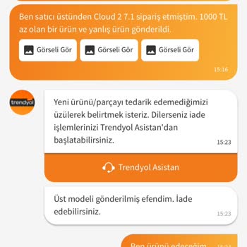 Trendyol'da Yanlış Ürün Ve İlgisiz Müşteri Hizmetleri