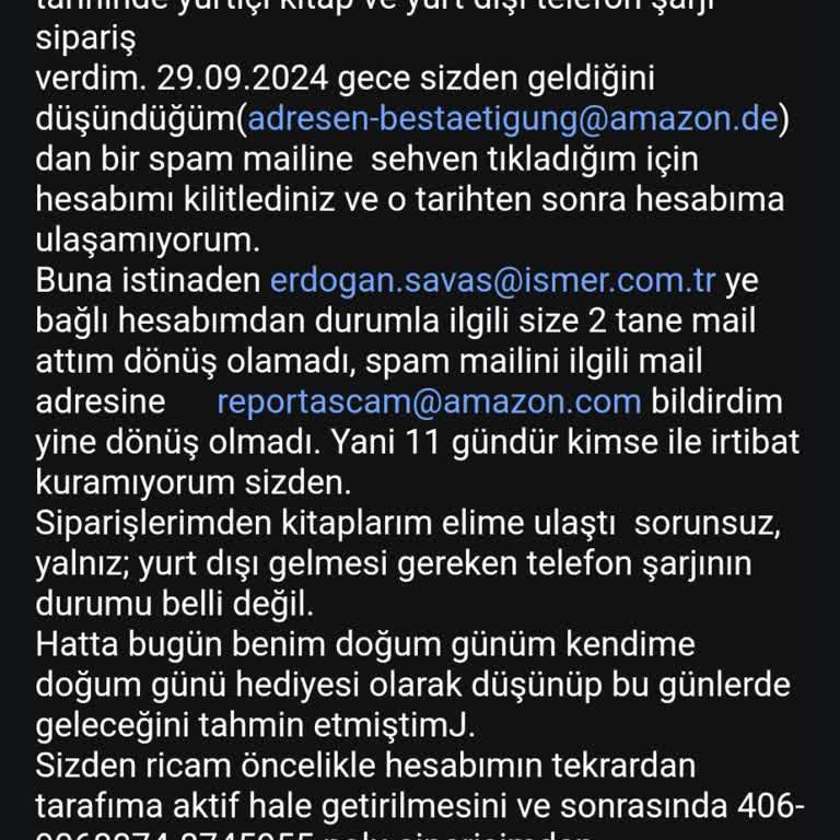 Amazon Hesabımın Haksız Askıya Alınması Ve İletişim Sorunları