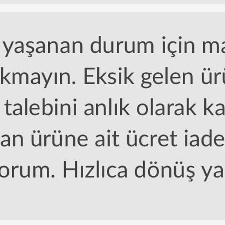 Trendyol Yemek Siparişinde Eksik Ve Soğuk Ürün Sorunu