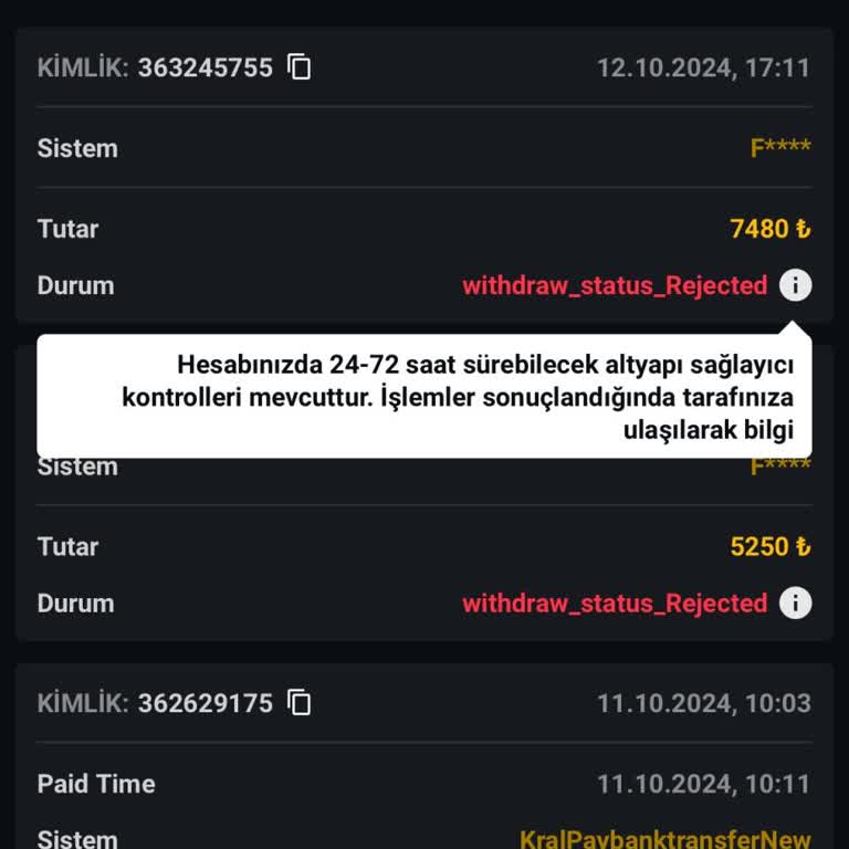 Altyapı Sorunlarıyla Karşılaştım, Ödeme Yapılmadı