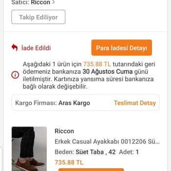 İade Edilmeyen Para Ve Yetersiz Müşteri Hizmetleri