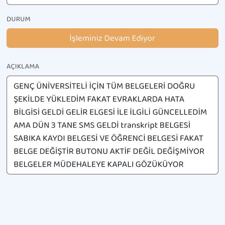 Genç Üniversiteli Burs Başvurusunda İletişim Sorunu