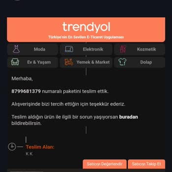 Teslim Edilmediği Halde Teslim Edildi Mesajı Aldım