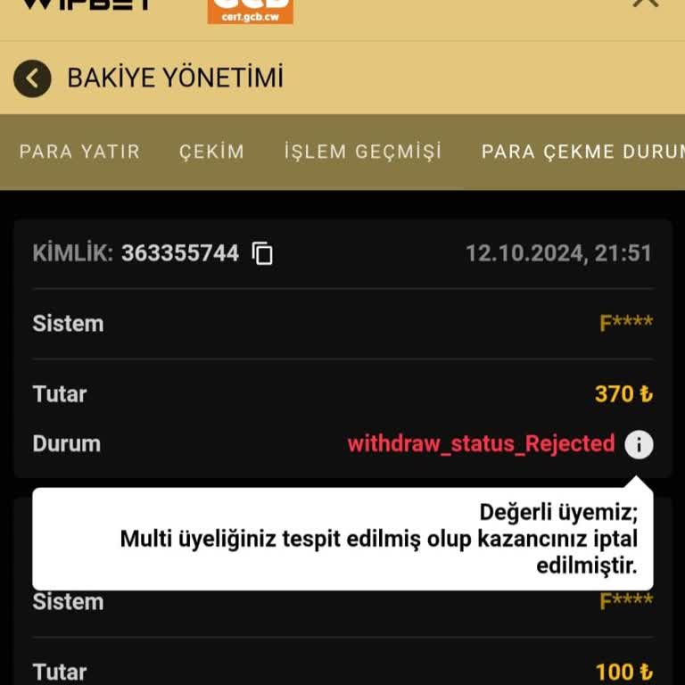 Wipbet'te Ödeme Sorunu Ve Bahaneler