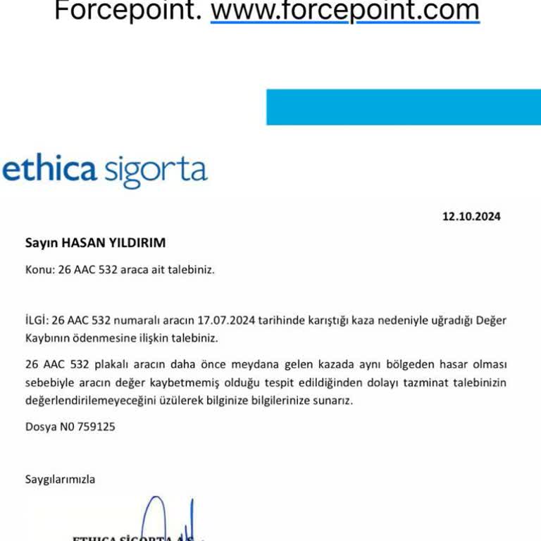 Haksız Değer Kaybı Reddi