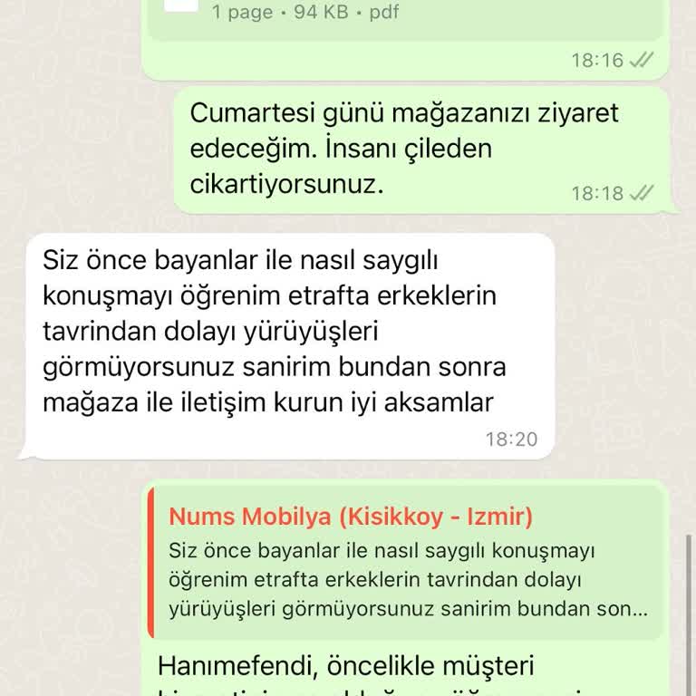 Nums Mobilya İle Teslimat Ve İletişim Sorunları