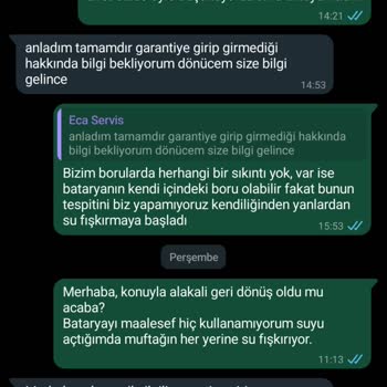 ECA Mutfak Bataryası Servis Sorunu Ve Su Kaçağı