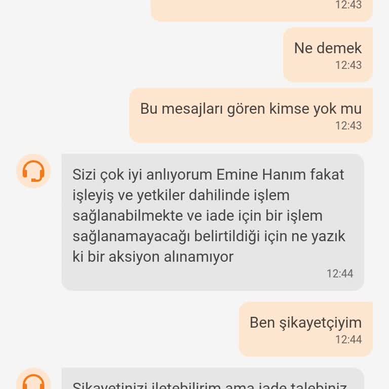 Eksik Ürün Ve Yanıtsız İade Talepleri