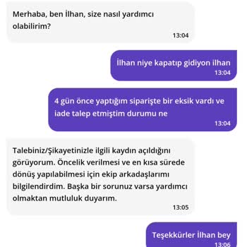 Eksik Ürün Ve İade Sorunu: Getir'den Beklenmeyen Deneyim