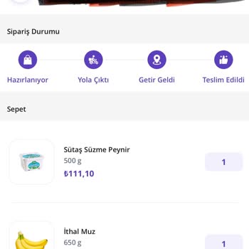 Getir'den Aldığım Ürünlerin Tazeliği Hayal Kırıklığı Yarattı