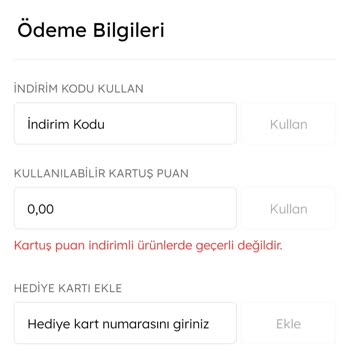 Mavi Kartuş Puanı Kullanım Sorunu