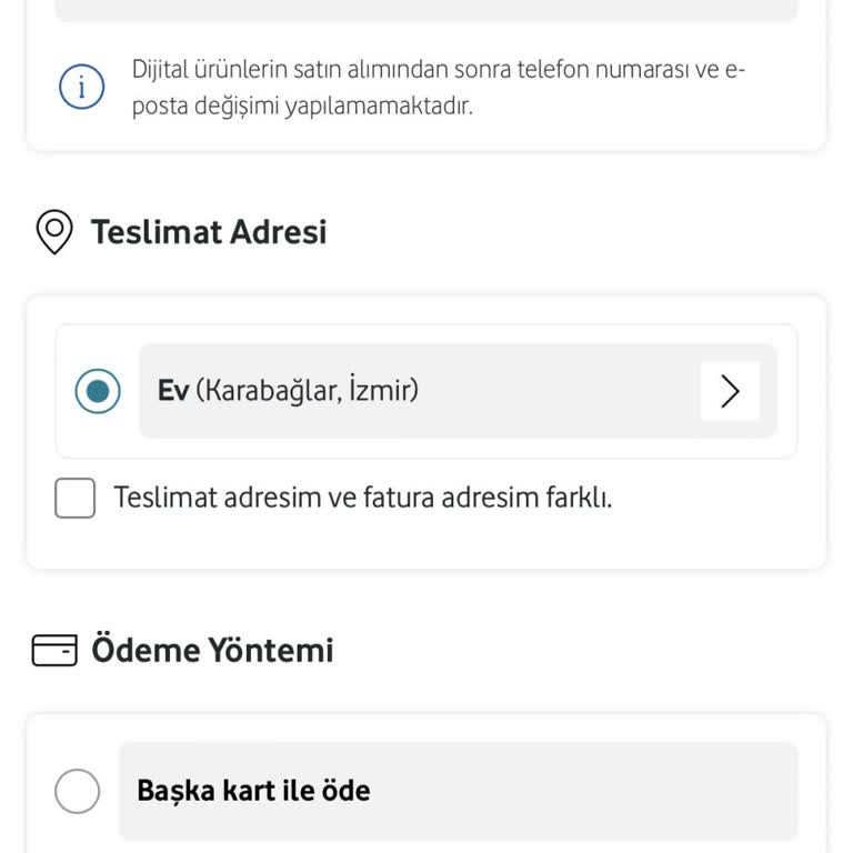 Vodafone Alışverişte Limit Aşımı Sorunu