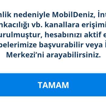 Denizbank Uygulamasında Güvenlik Engeli