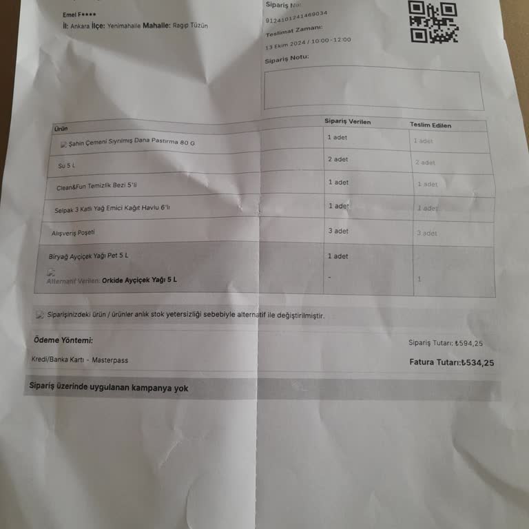 A101 Kapıda Uygulamasında Sipariş Sorunu Ve Ulaşım Zorluğu