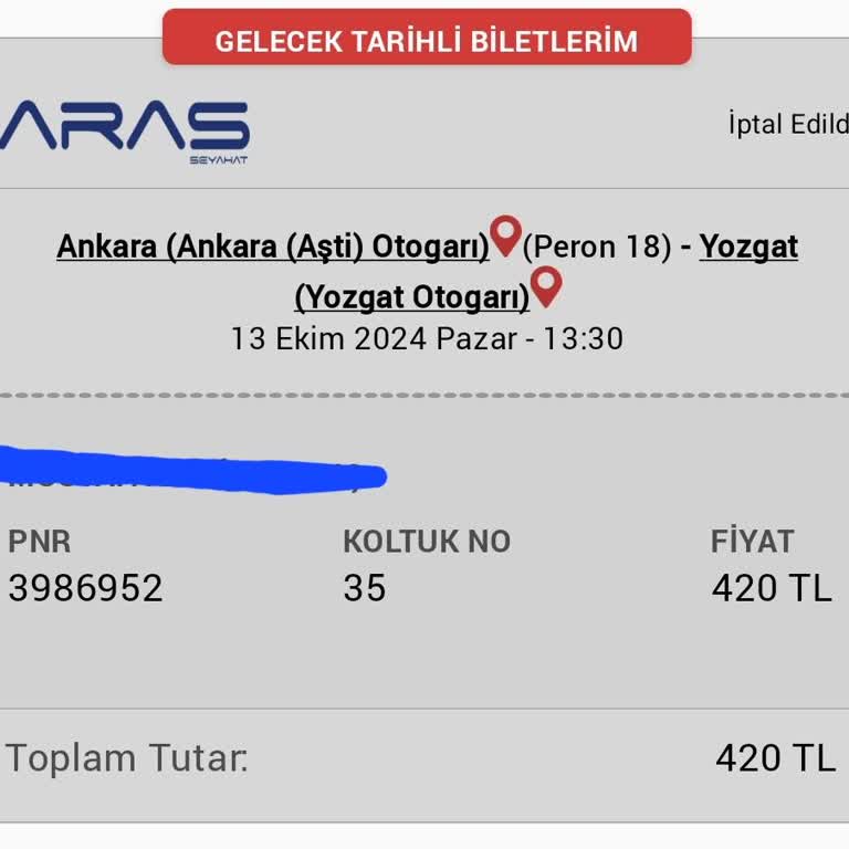 Bilet İptali Hakkında Bilgilendirilmedim: Obilet Ve Aras Seyahat Mağduriyeti
