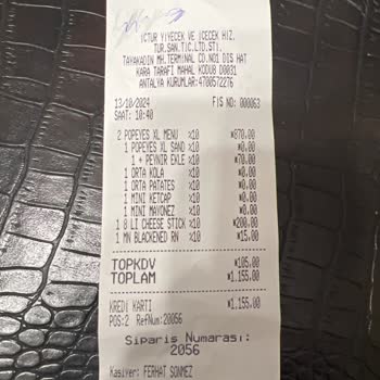 Popeyes Siparişimde Eksik Ürün Ve İletişim Sorunu
