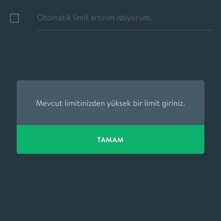 TEB Kredi Kartı Limitini Düşürme Sorunu