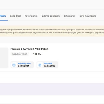 Formula 1 İçeriklerine Erişememe Ve Yetersiz Müşteri Hizmetleri