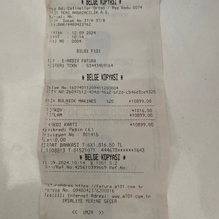 A101'den Aldığım Bulaşık Makinesi Hala Teslim Edilmedi