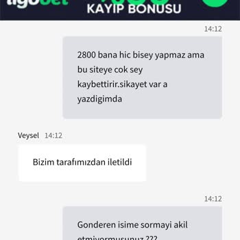Ligobet'te Ödeme Sorunu: 2800 TL Hesaba Geçmedi