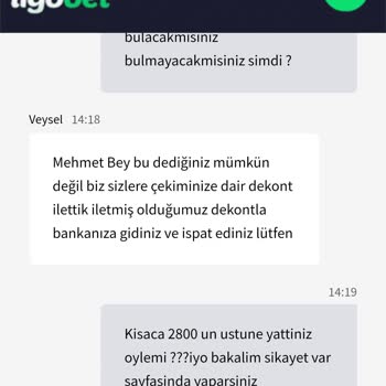 Ligobet'te Ödeme Sorunu: 2800 TL Hesaba Geçmedi