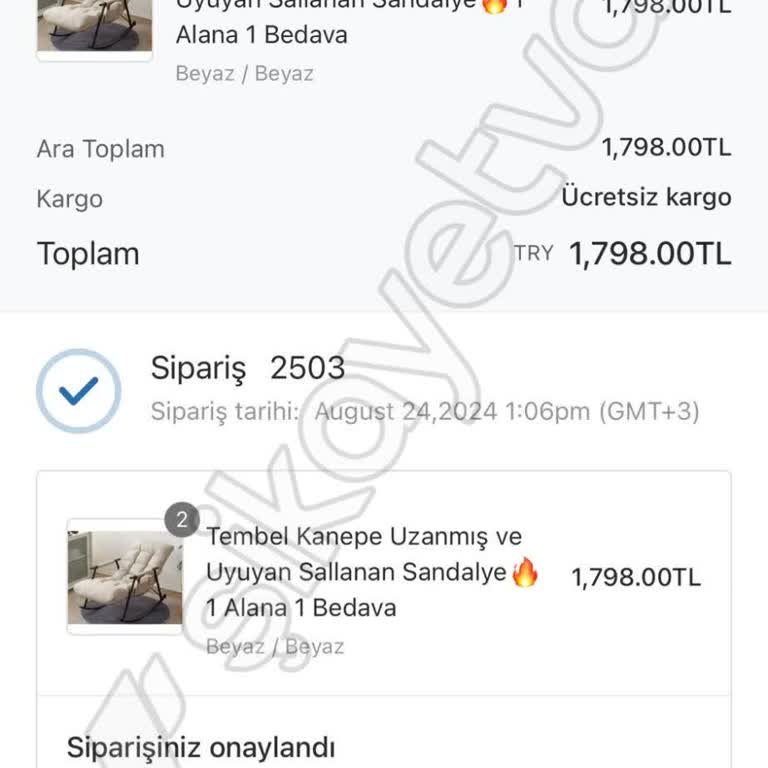 Amazon'dan Alınan Sandalyeler Kayıp Ve İade Sorunu