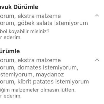 Dürümle Soslu Dürüm Hayal Kırıklığı: Müşteri Notları Yine Dikkate Alınmadı
