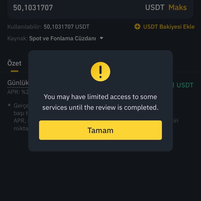 Binance Hesap İncelemesi Sorunu